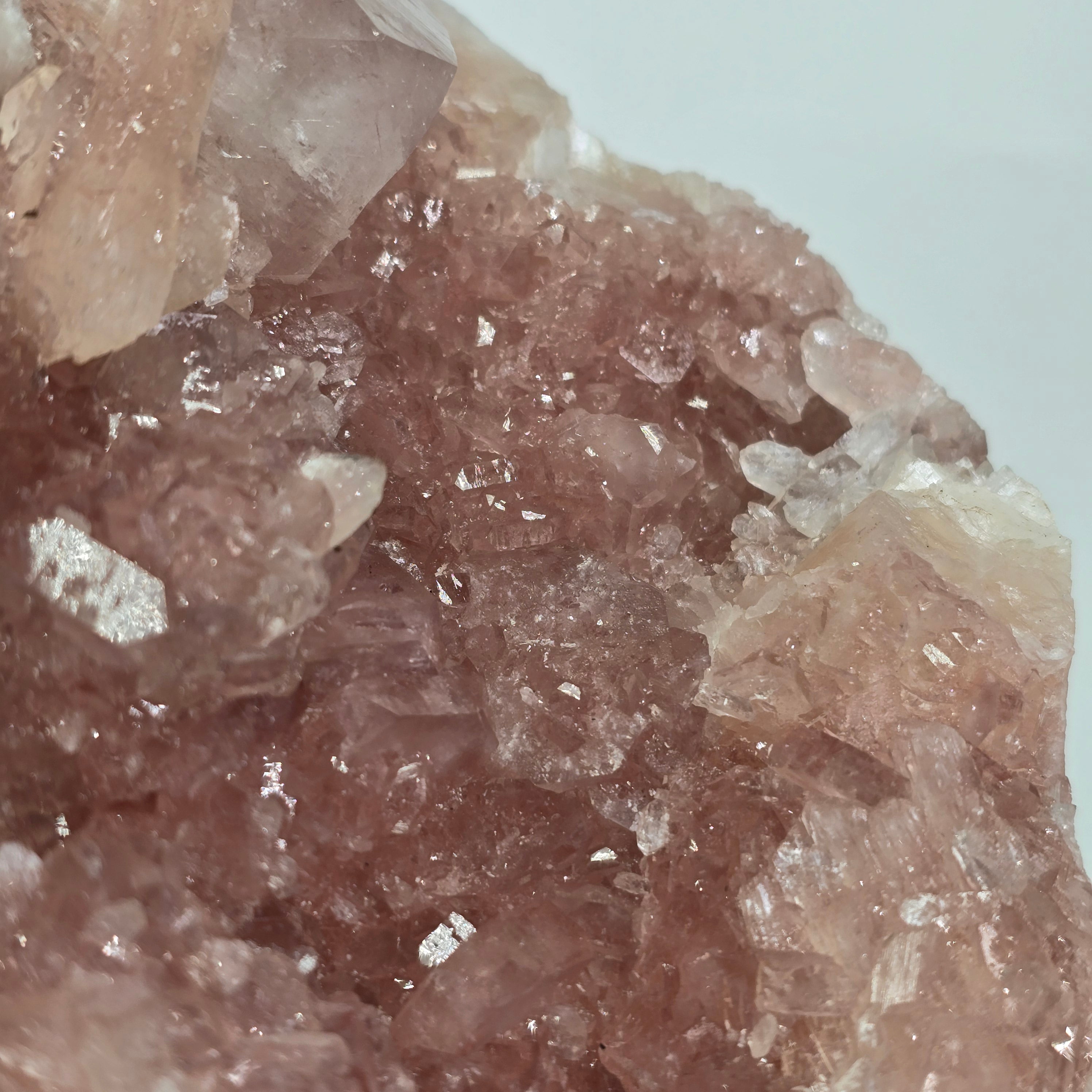 Pink Apophyllite with Peach Stilbite Specimen #11 from Aurangabad District, Maharashtra, India